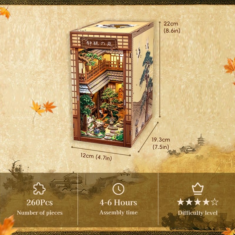 Book Nook Serene Courtyard 22 x 12 cm