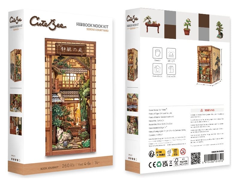 Book Nook Serene Courtyard 22 x 12 cm