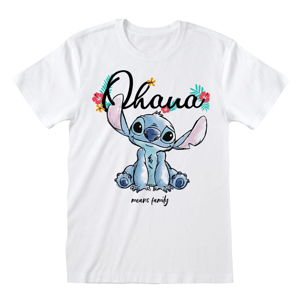 Lilo & Stitch T-Shirt Ohana Means Family White Size XL