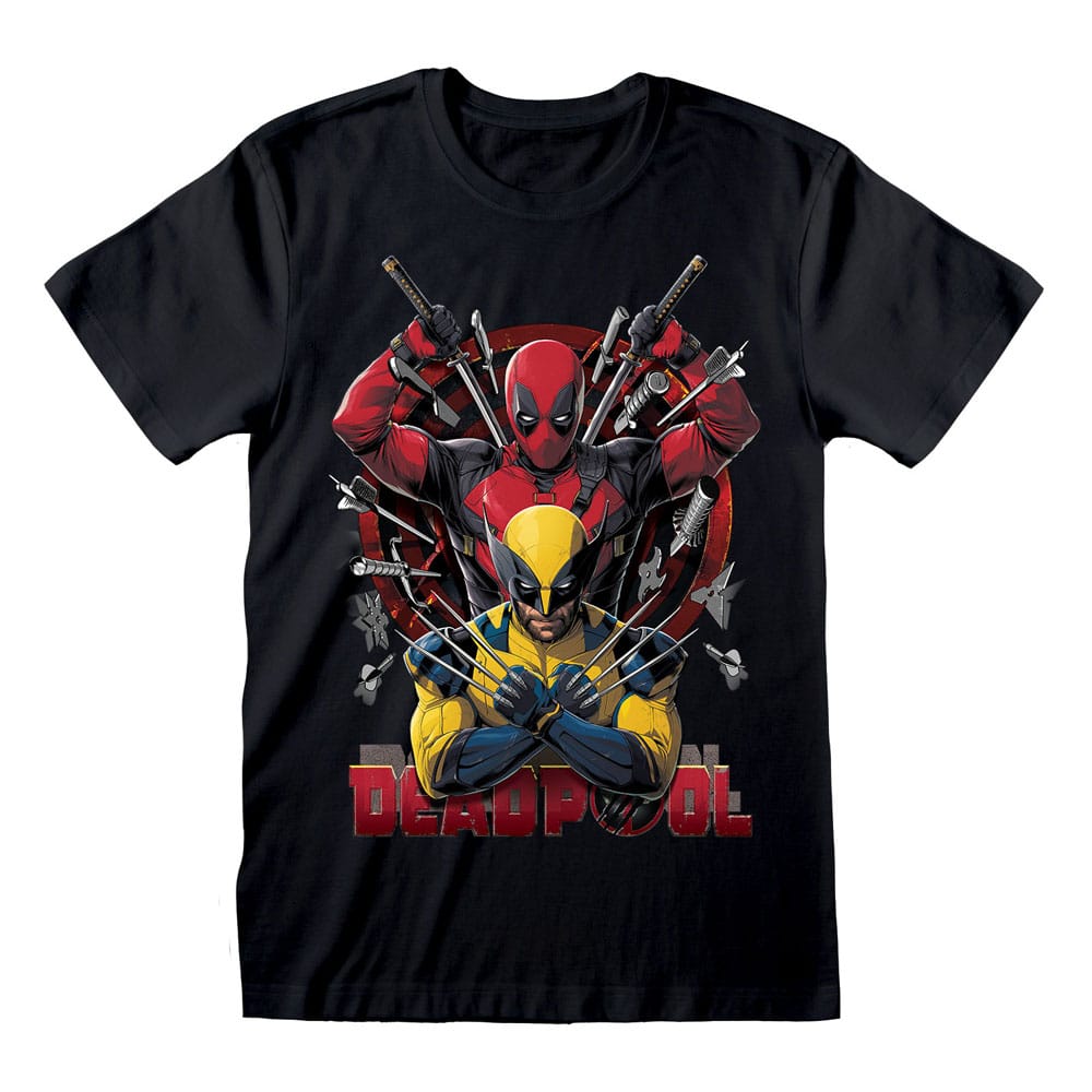 Deadpool T-Shirt Deadpool & Wolverine Weapons Size XL