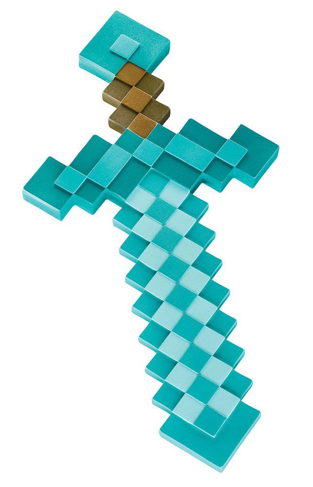 Minecraft-Plastik-Replika-Diamantschwert 51 cm