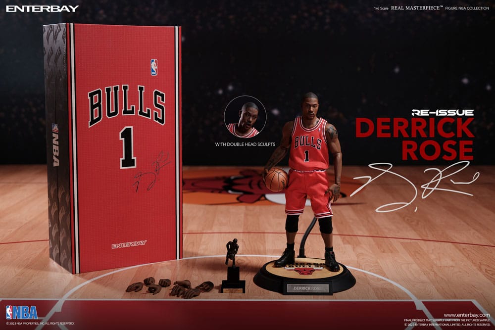 NBA Collection Real Masterpiece Actionfigur 1/6 Derrick Rose Limited Retro Edition 30 cm