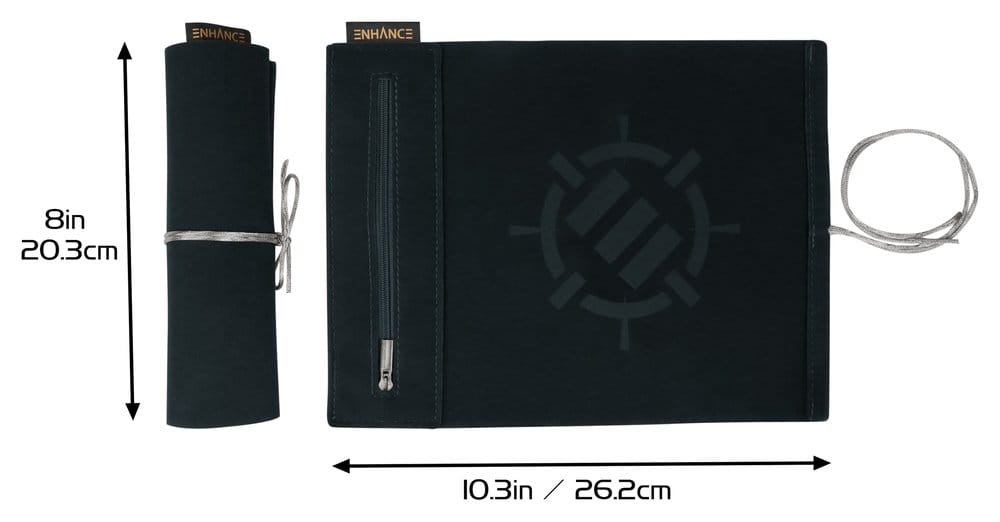 Enhance Tabletop Accessories Roll on a Scroll Dice and Rolling Mat White