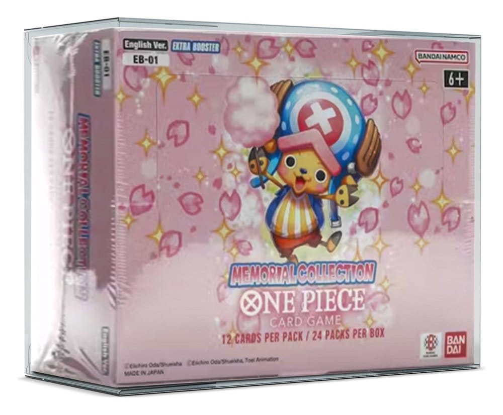 Evoretro PET Protectors 1-Pack for One Piece Card Game Booster Boxes (OP-04 to OP-08) 12 x 6 x 15 cm