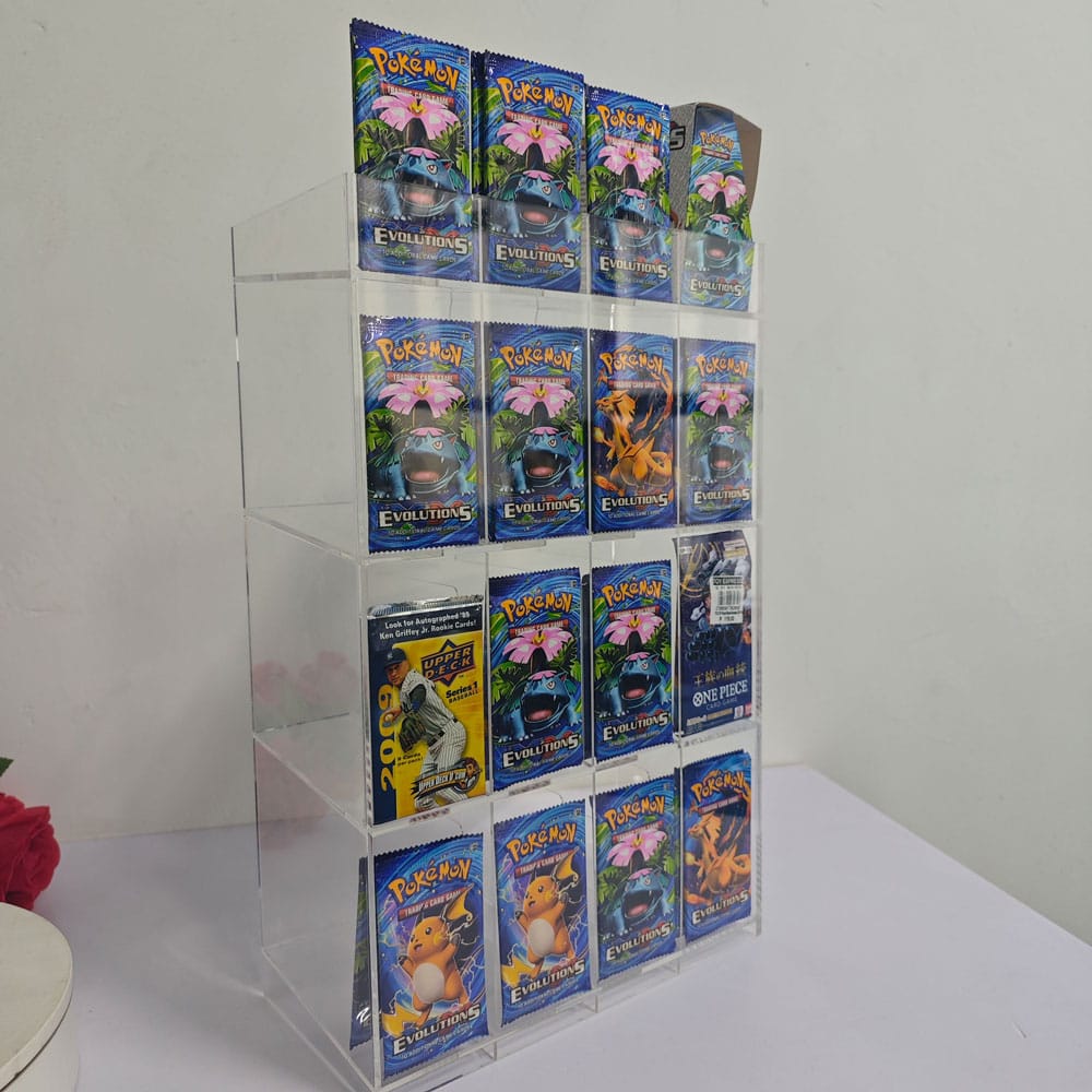 Acryl Counter Display for Trading Card Booster Packs
