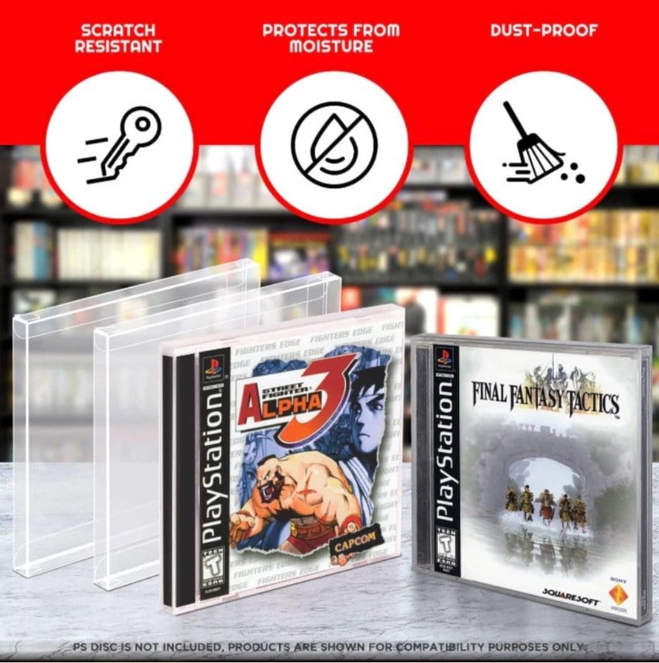 PET Protectors 25-Pack for PS1/Single CD/Dreamcast (Jewel Case) Games