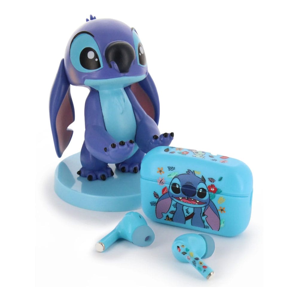 Lilo & Stitch Holdems Mini Holder & Wireless Headphones Stitch Design 2 mit TWS Buds Pro 10 cm