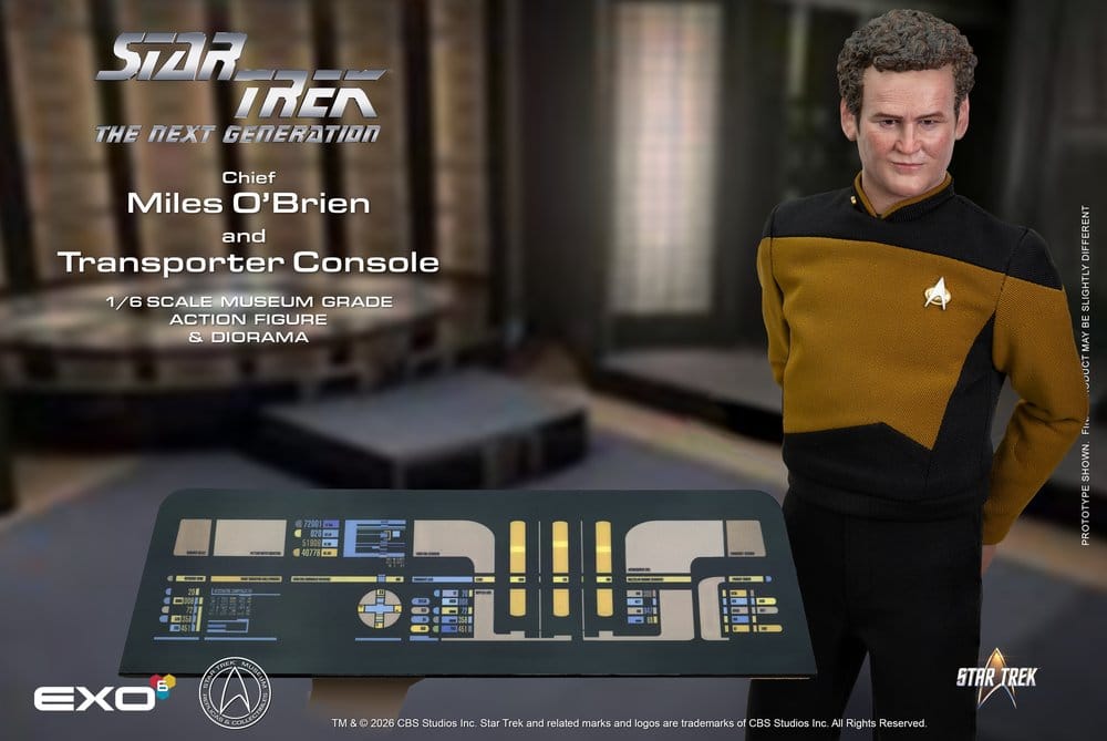 Star Trek: The Next Generation Action Figure 1/6 Chief Miles O'Brien with Transporter Console 30 cm