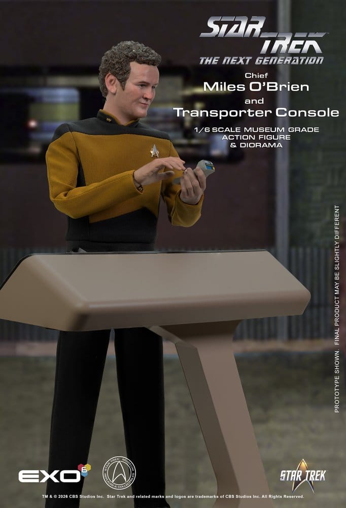 Star Trek: The Next Generation Action Figure 1/6 Chief Miles O'Brien with Transporter Console 30 cm