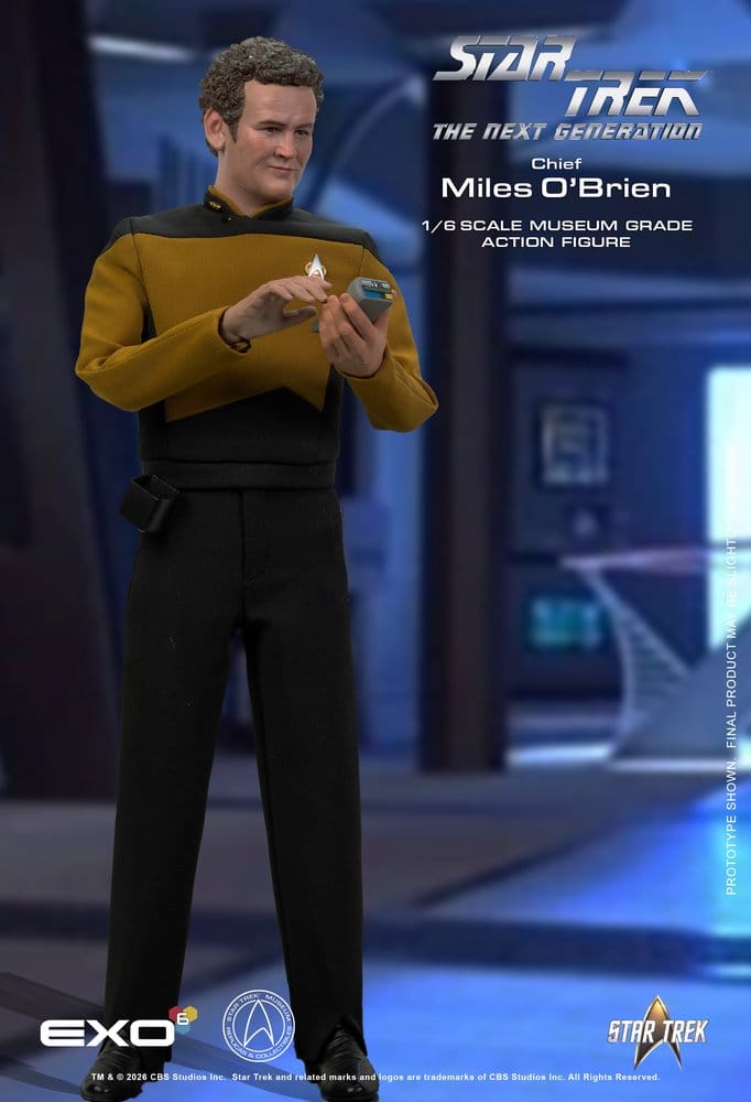 Star Trek: The Next Generation Action Figure 1/6 Chief Miles O'Brien with Transporter Console 30 cm