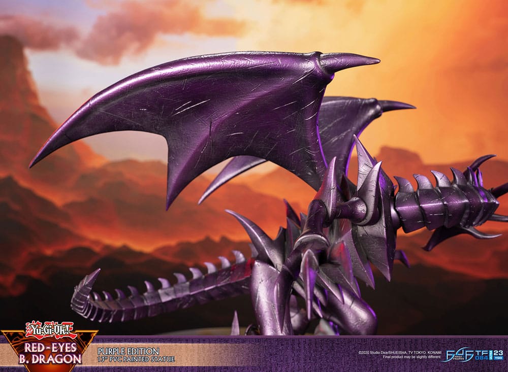 Yu-Gi-Oh! PVC-Statue Red-Eyes B. Dragon Lila Farbe 33 cm