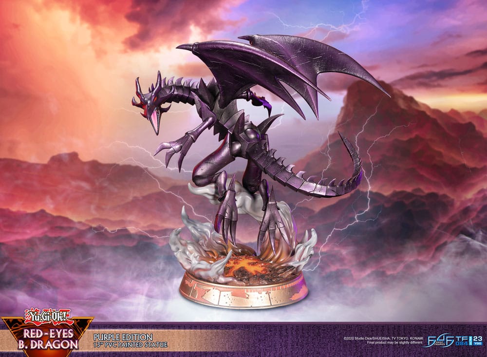Yu-Gi-Oh! PVC-Statue Red-Eyes B. Dragon Lila Farbe 33 cm