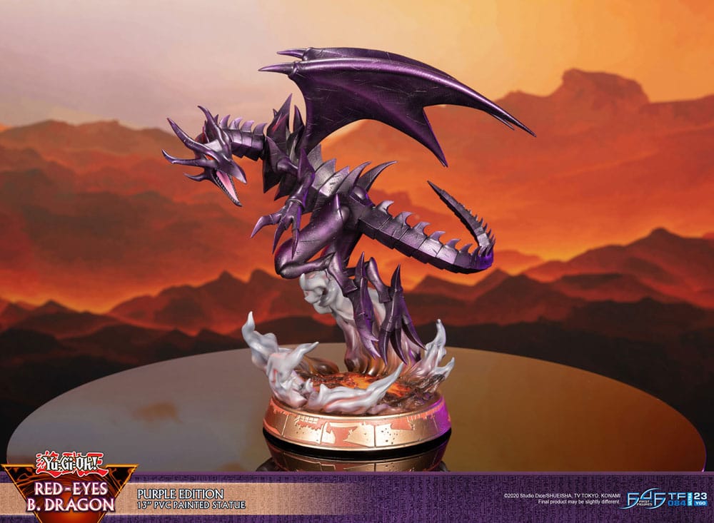 Yu-Gi-Oh! PVC-Statue Red-Eyes B. Dragon Lila Farbe 33 cm