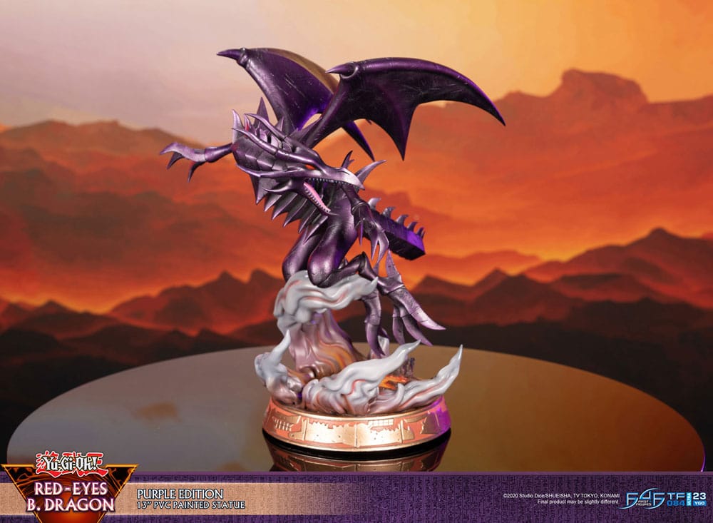 Yu-Gi-Oh! PVC-Statue Red-Eyes B. Dragon Lila Farbe 33 cm