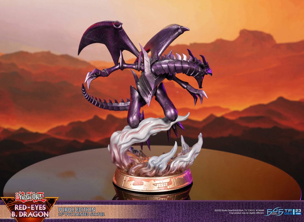 Yu-Gi-Oh! PVC-Statue Red-Eyes B. Dragon Lila Farbe 33 cm