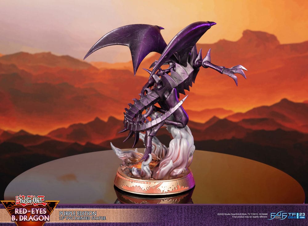 Yu-Gi-Oh! PVC-Statue Red-Eyes B. Dragon Lila Farbe 33 cm