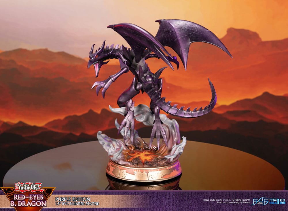 Yu-Gi-Oh! PVC-Statue Red-Eyes B. Dragon Lila Farbe 33 cm