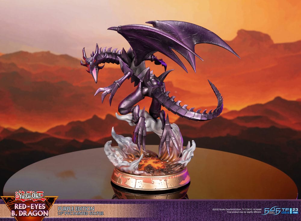 Yu-Gi-Oh! PVC-Statue Red-Eyes B. Dragon Lila Farbe 33 cm