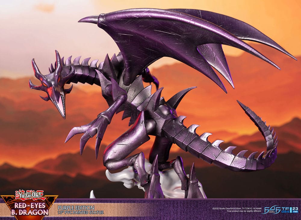Yu-Gi-Oh! PVC-Statue Red-Eyes B. Dragon Lila Farbe 33 cm
