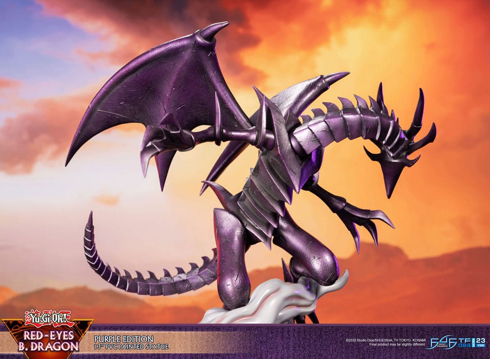 Yu-Gi-Oh! PVC-Statue Red-Eyes B. Dragon Lila Farbe 33 cm