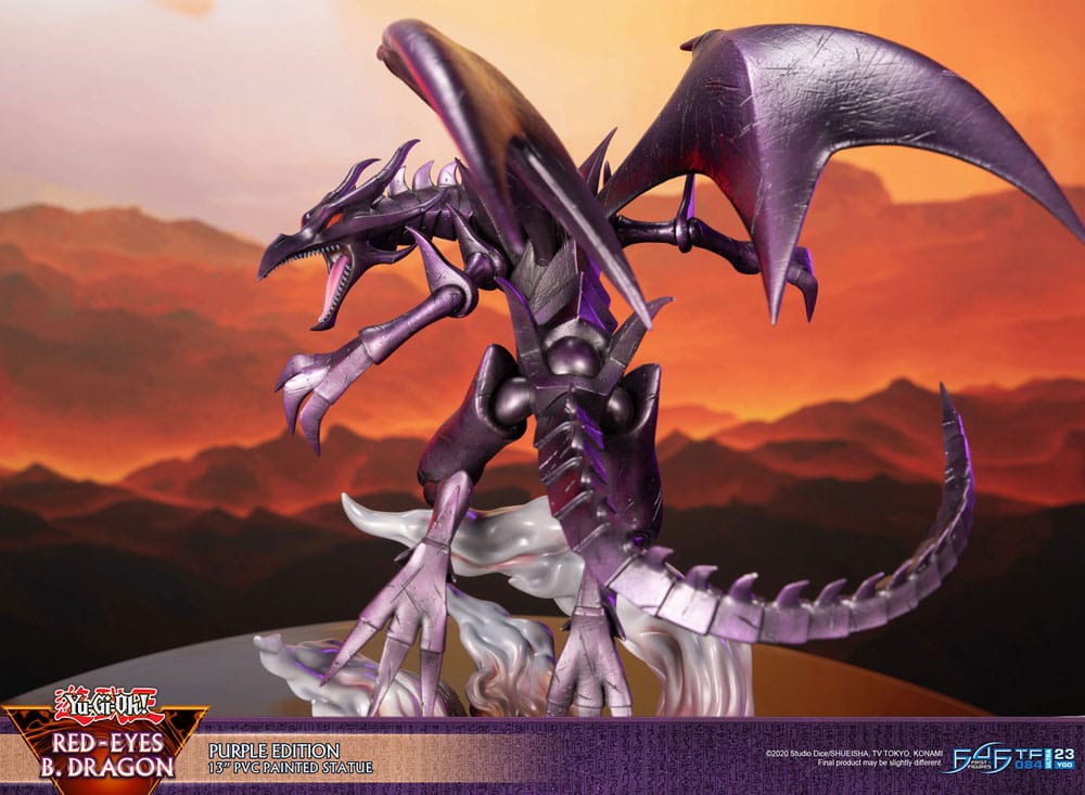Yu-Gi-Oh! PVC-Statue Red-Eyes B. Dragon Lila Farbe 33 cm