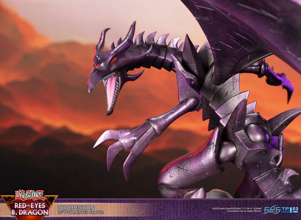 Yu-Gi-Oh! PVC-Statue Red-Eyes B. Dragon Lila Farbe 33 cm