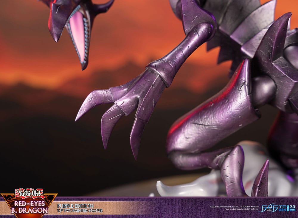 Yu-Gi-Oh! PVC-Statue Red-Eyes B. Dragon Lila Farbe 33 cm