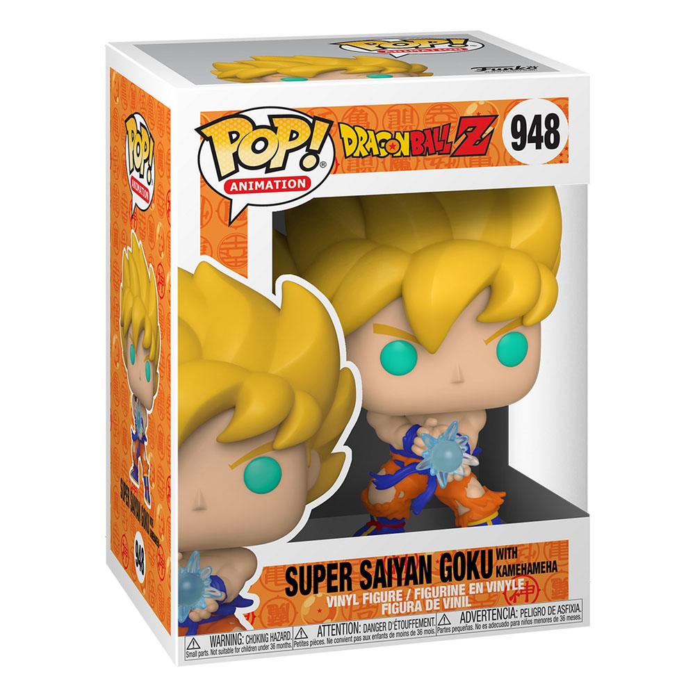 Dragon Ball Z POP! Animations-Vinylfigur SS Goku mit Kamehameha-Welle 9 cm
