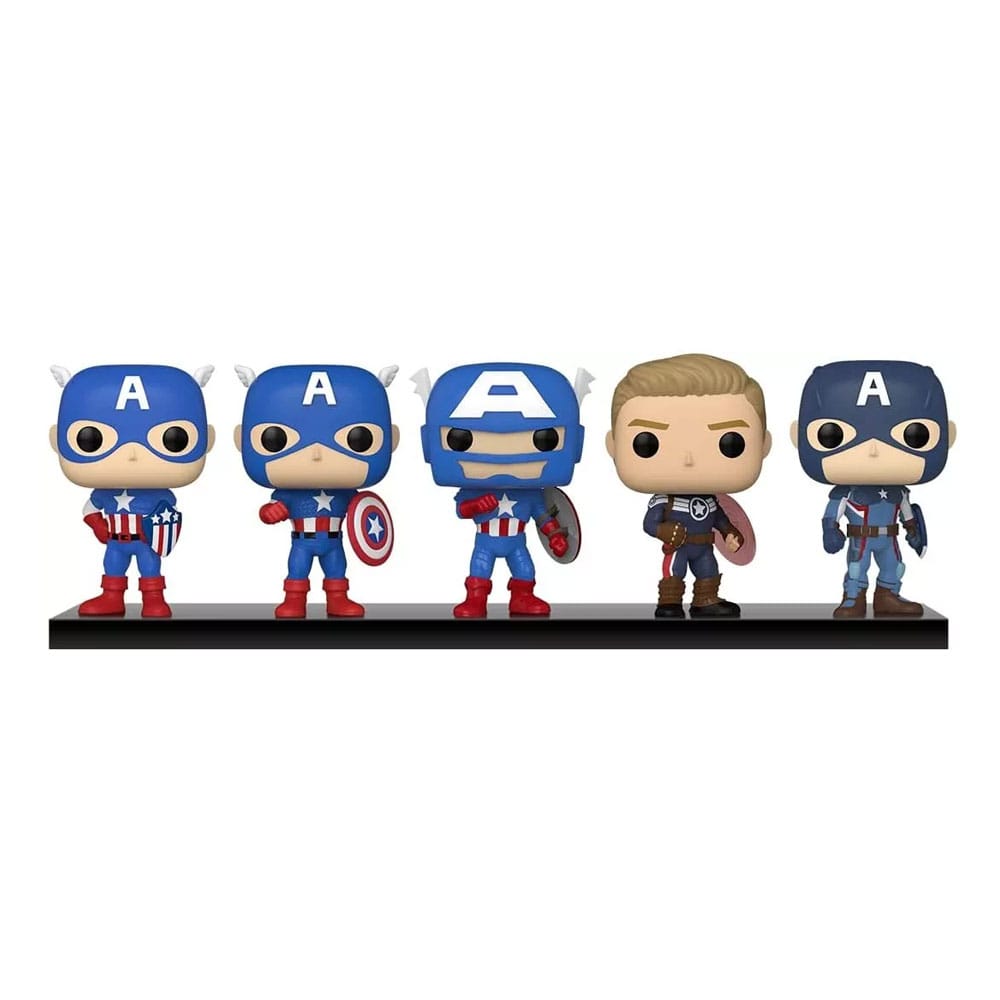 Marvel: Year of the Shield POP! Vinyl Figure 5-Pack Captain America: Through the Ages 9 cm