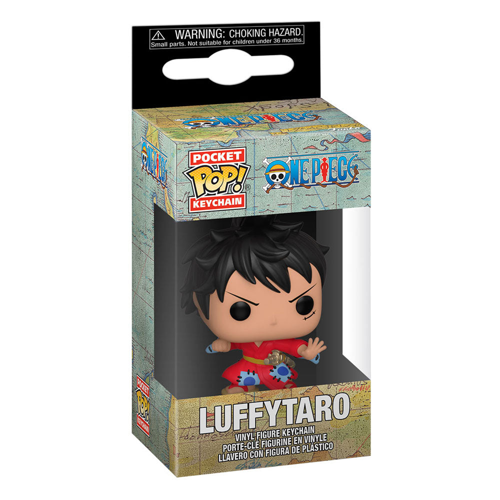 One Piece POP! Vinyl-Schlüsselanhänger, 4 cm, Ruffy im Kimono, Display (12)