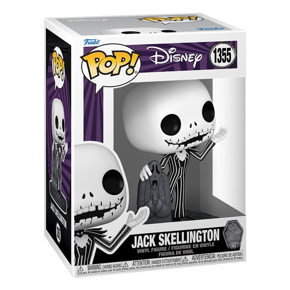 Nightmare before Christmas 30. POP! Disney Vinylfigur Jack mit Grabstein 9 cm