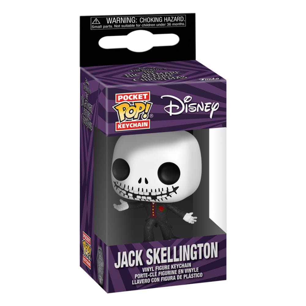 Nightmare before Christmas 30. POP! Vinyl-Schlüsselanhänger, 4 cm, formelles Jack-Display (12)