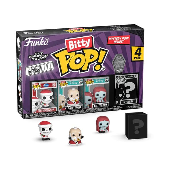 Nightmare Before Christmas Bitty POP! Vinylfigur 4er-Pack Santa Jack 2,5 cm