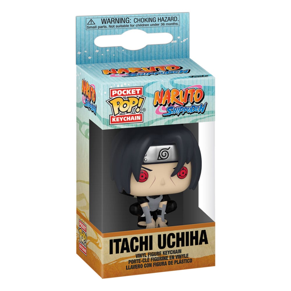 Naruto Pocket POP! Vinyl-Schlüsselanhänger 4 cm Itachi Uchiha (Mondschein) Display (12)