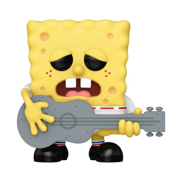 SpongeBob Schwammkopf POP zum 25-jährigen Jubiläum! Vinylfigur SB mit Gitarre 9 cm