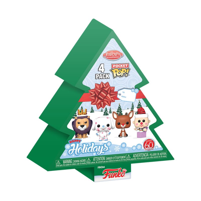 Rudolph Holiday 2024 Pocket POP! Vinyl Keychains 4-Pack Tree Holiday Box 4 cm