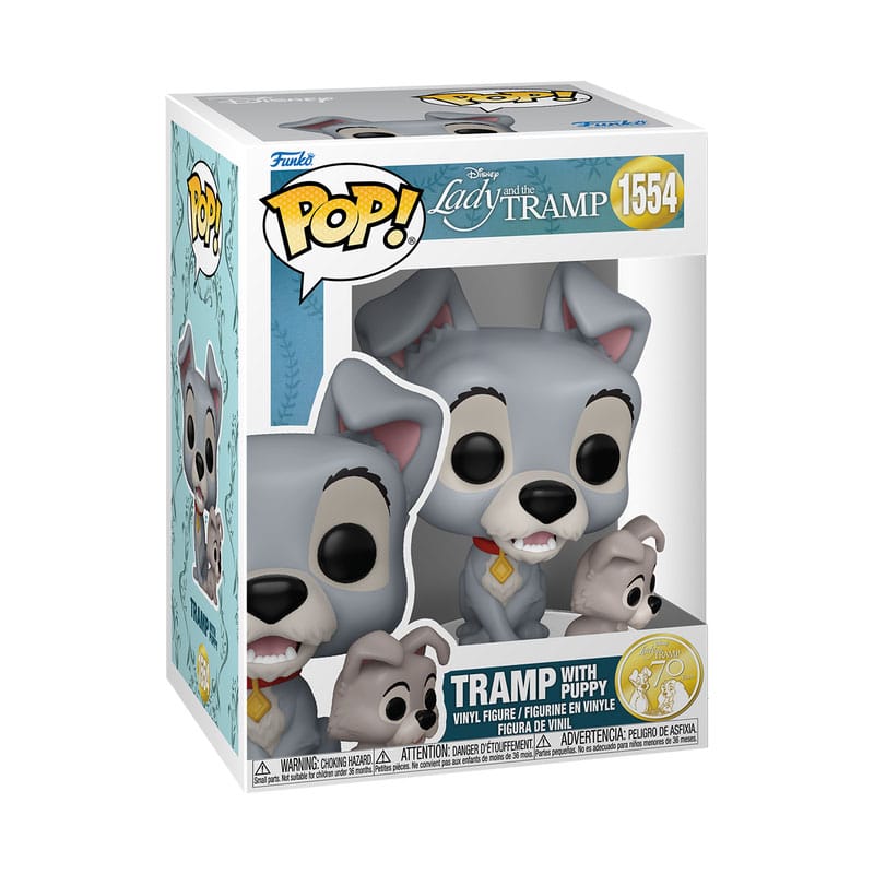 Lady and the Tramp POP! Disney Vinyl Figure Tramp w/puppy 9 cm