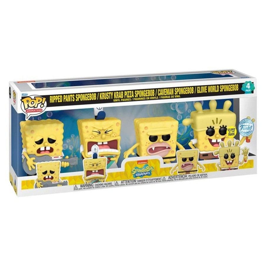Spongebob POP! Television Vinyl Figure 4-Pack (EMEA) 9 cm