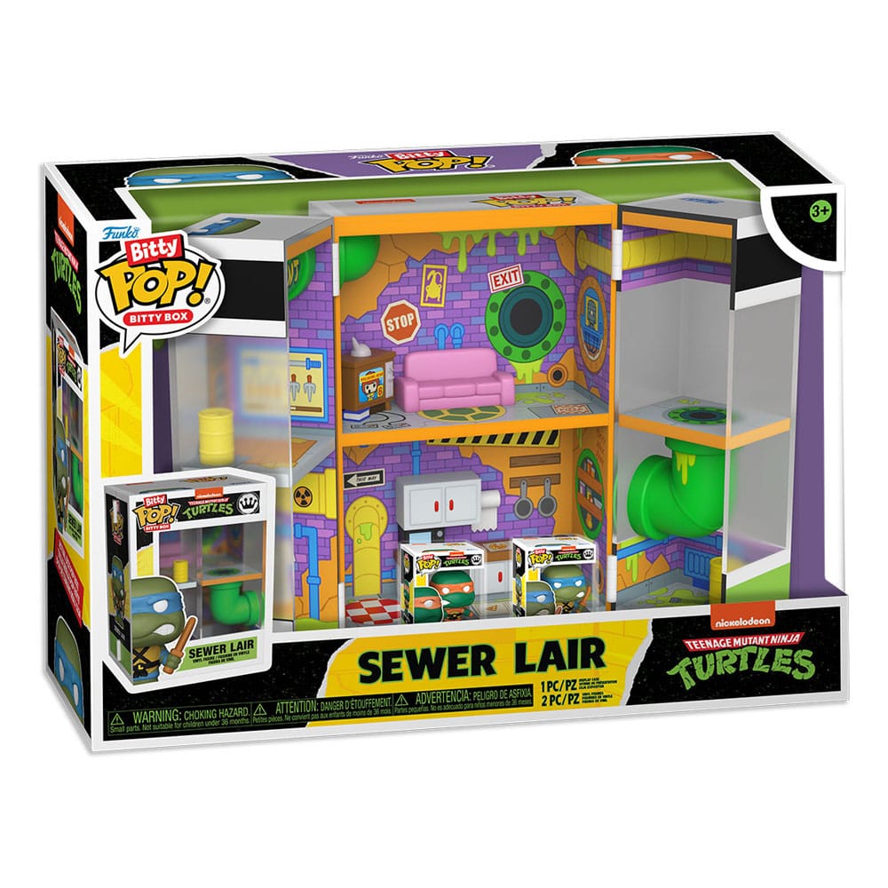 Teenage Mutant Ninja Turtles Bitty POP! Bitty Box Display with 2 Vinyl Figures Sewer Lair