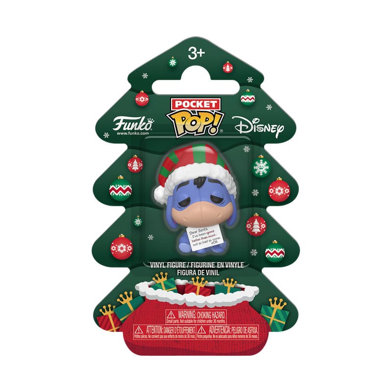 Winnie the Pooh Holiday 2025 Pocket POP! Vinyl Keychains Eeyore Tree Holiday Box 4 cm