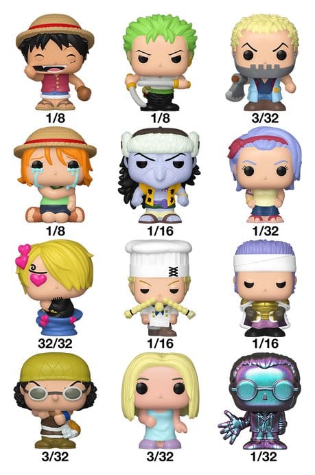 One Piece Bitty POP! Vinyl Figure Display (32) PDQ 2,5 cm