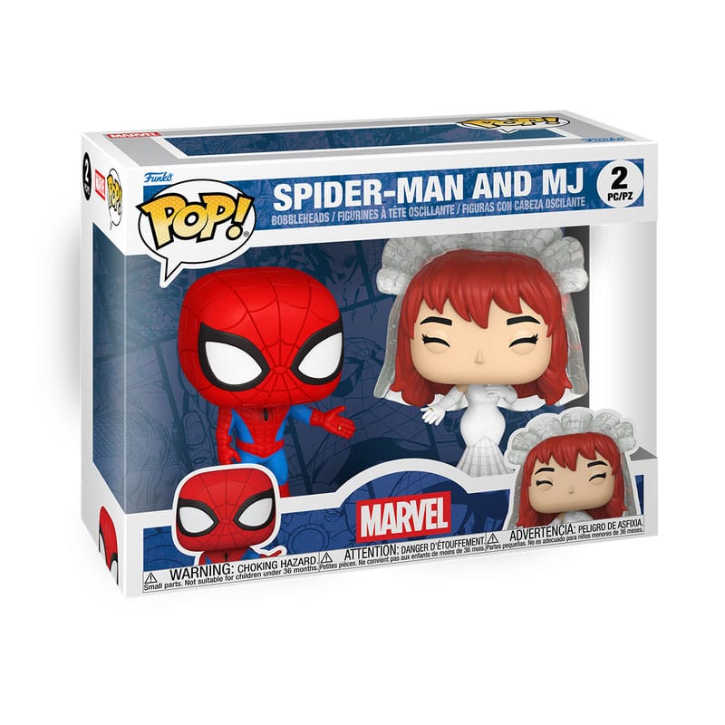 Marvel POP! Vinyl Figures 2-Pack Superhero Couples- SM & MJ 9 cm