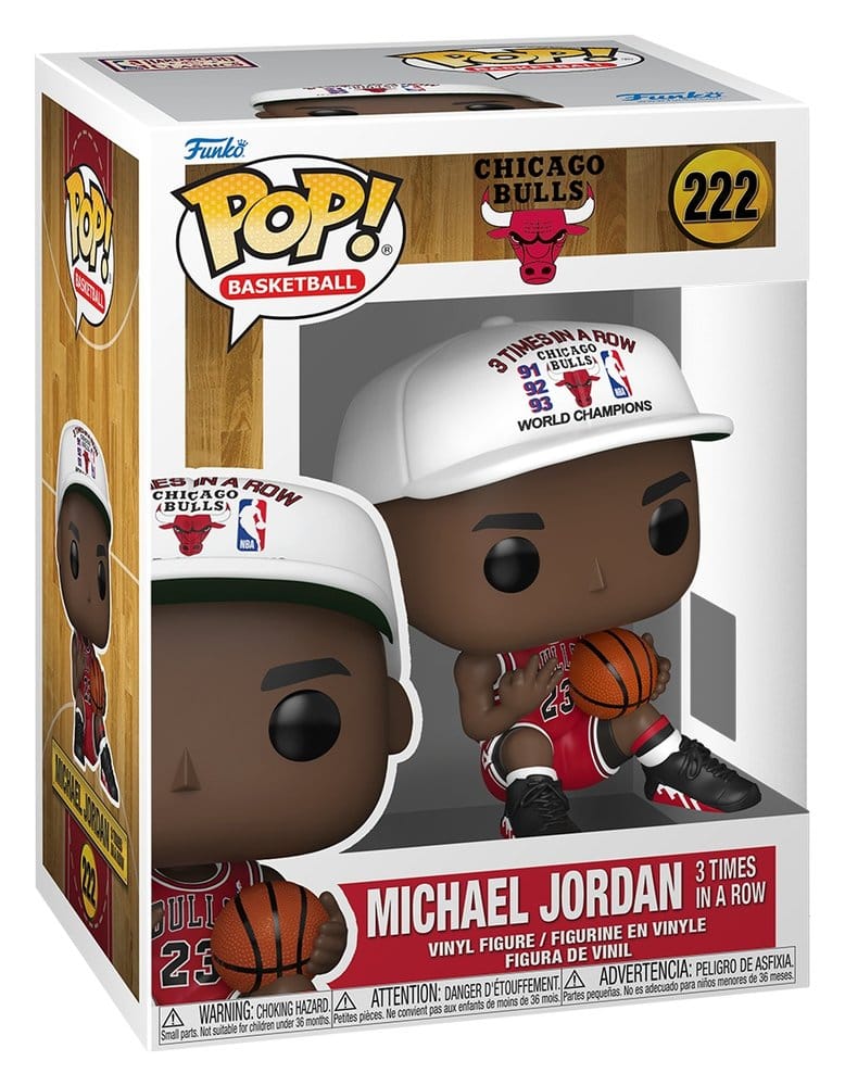 NBA Legends POP! Sports Vinyl Figure Chicago Bulls: Michael Jordan 3 Times in a Row 9 cm