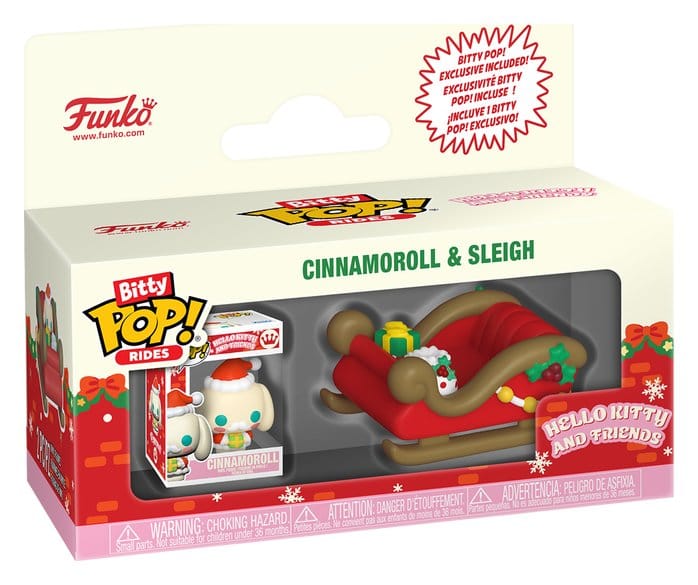Hello Kitty Bitty POP! Rides Vinyl Figure Holiday- Sleigh with CMRL 2 cm