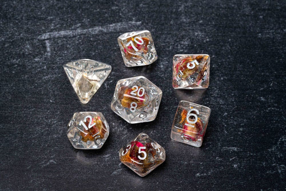 FanRoll  Dice Set Rose (7)