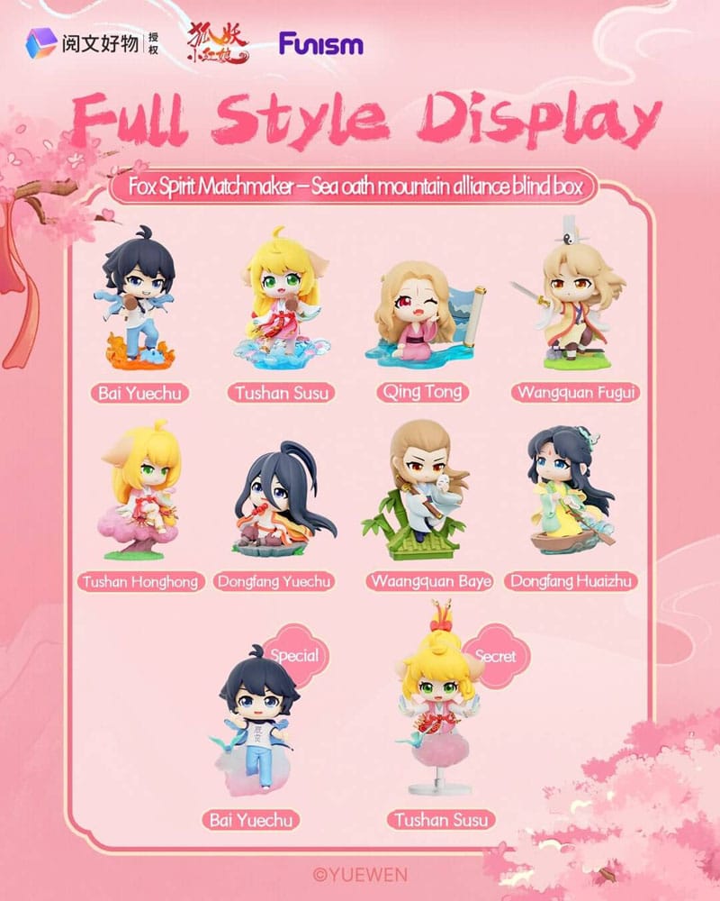 Fox Spirit Matchmaker Blind Box Mini Figures Sea Oath Mountain Alliance 8 cm Display (8)