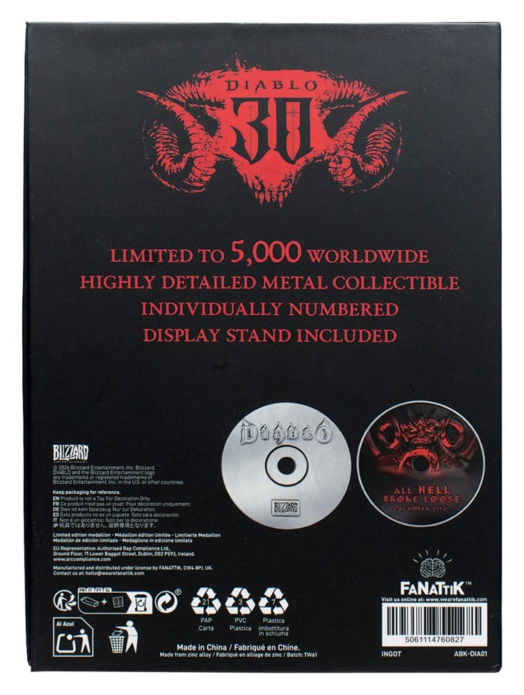 Diablo Replica 30th Anniversary CD-ROM Limited Edition 11 cm