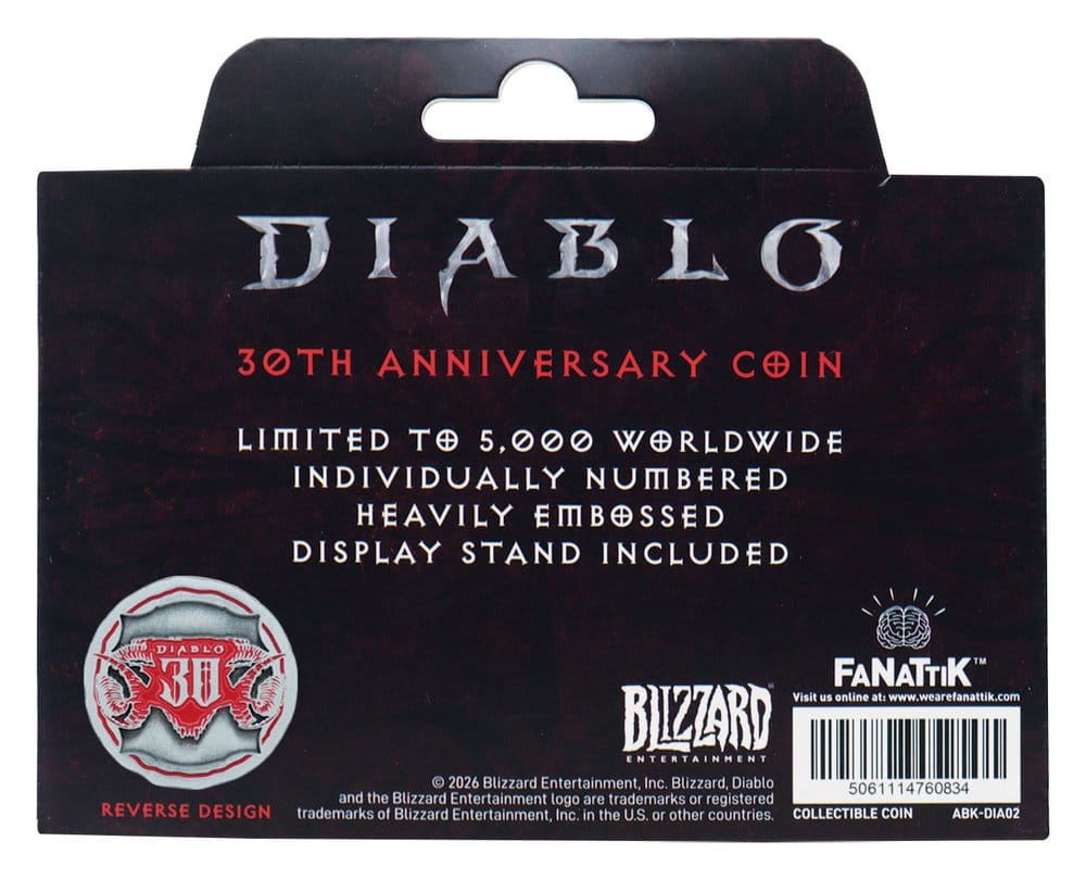 Diablo Collectable Coin 30th Anniversary Limited Edition
