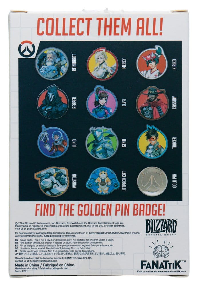 Overwatch Mystery Pin Badges Blind Box Assortment (12)