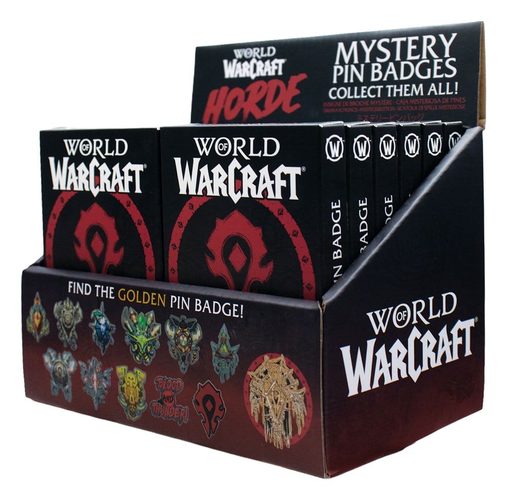 World of Warcraft Mystery Pin Badges Horde Blind Box Display (12)